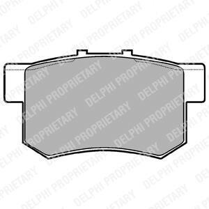 Тормозные колодки дисковые, комплект Delphi LP948