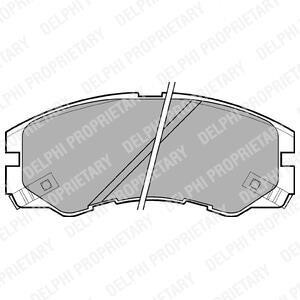 Тормозные колодки дисковые, комплект Delphi LP964