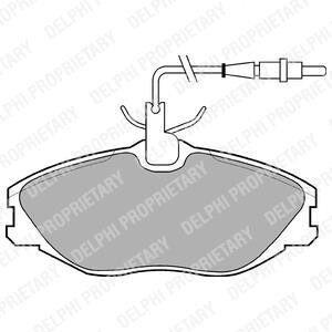 Тормозные колодки дисковые, комплект Delphi LP986