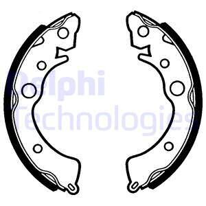 Колодки тормозные барабанные, комплект Delphi LS1288