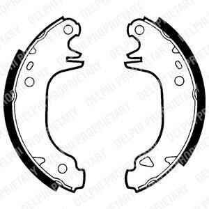 Колодки тормозные барабанные, комплект Delphi LS1293