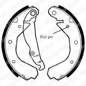 Колодки тормозные барабанные, комплект Delphi LS1307