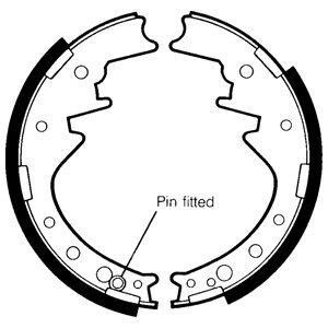 Колодки тормозные барабанные, комплект Delphi LS1335