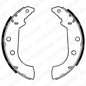 Колодки тормозные барабанные, комплект Delphi LS1347
