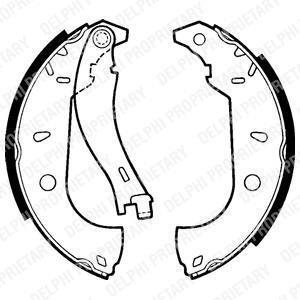 Колодки тормозные барабанные, комплект Delphi LS1379