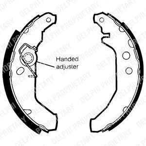 Колодки тормозные барабанные, комплект Delphi LS1435