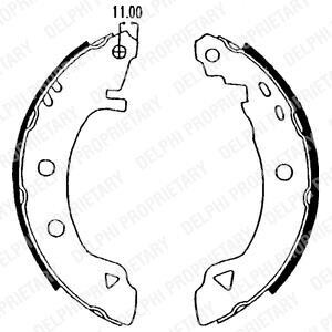 Колодки тормозные барабанные, комплект Delphi LS1575