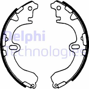 Колодки тормозные барабанные, комплект Delphi LS1601
