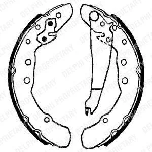 Гальмівні колодки, барабанні Delphi LS1655