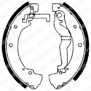 Колодки тормозные барабанные, комплект Delphi LS1656