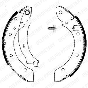 Колодки тормозные барабанные, комплект Delphi LS1838