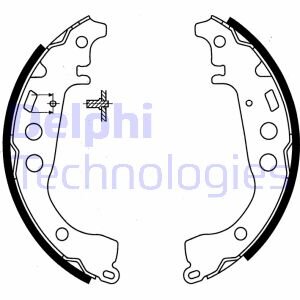 Колодки тормозные барабанные, комплект Delphi LS1854