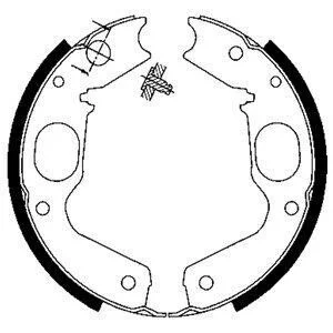 Колодки тормозные стояночного тормоза Delphi LS1898