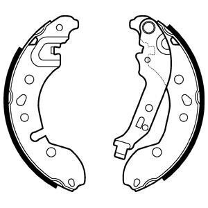 Колодки тормозные барабанные, комплект Delphi LS2124