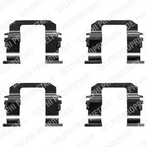 Комплект монтажный тормозных колодок Delphi LX0284