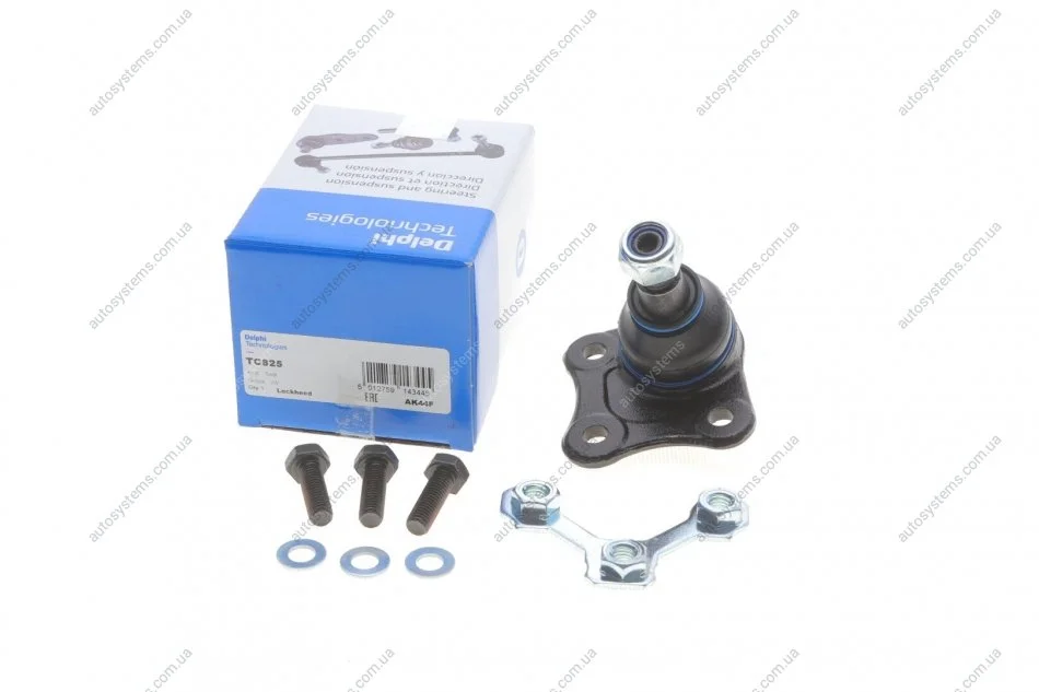 Опора кульова (передня/знизу/R) Audi A3/VW Golf IV 1.4-2.8 96-06 (к-кт) Delphi TC825 (фото 1)