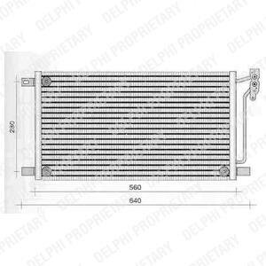 Радиатор кондиционера (Конденсатор) Delphi TSP0225236