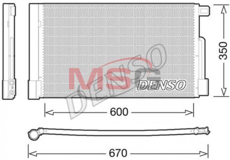 Радиатор кондиционера (Конденсатор) DENSO DCN01004