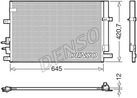 Радиатор кондиционера (Конденсатор) DENSO DCN01024