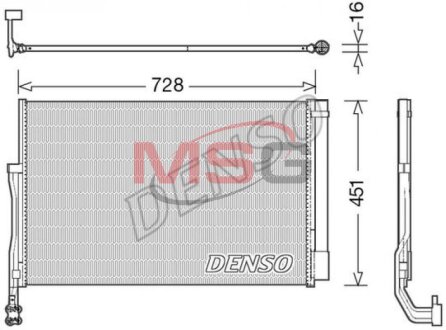 Радиатор кондиционера (Конденсатор) DENSO DCN02007