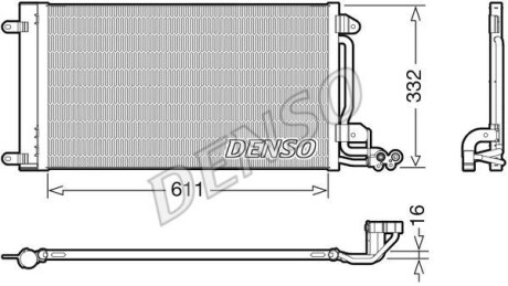 Радиатор кондиционера (Конденсатор) DENSO DCN02034