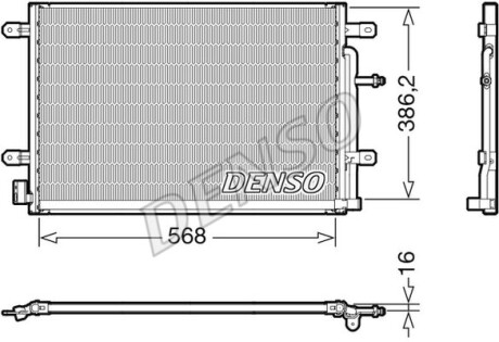 Радиатор кондиционера (Конденсатор) DENSO DCN02038