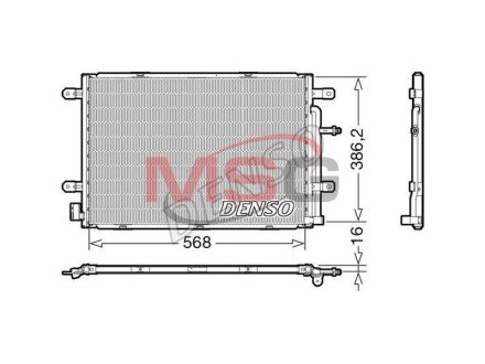 Радиатор кондиционера (Конденсатор) DENSO DCN02039