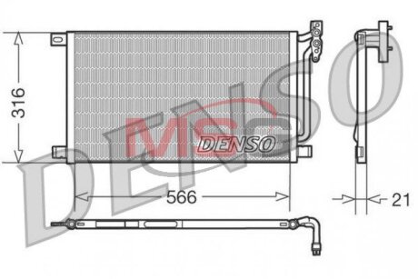 Радиатор кондиционера (Конденсатор) DENSO DCN05003