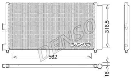 Радиатор кондиционера (Конденсатор) DENSO DCN09072