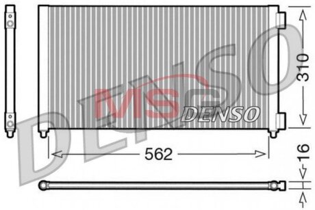 Радиатор кондиционера (Конденсатор) DENSO DCN09102