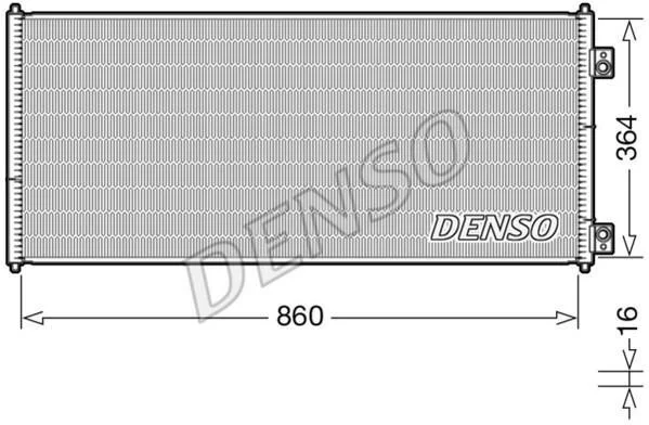 Радиатор кондиционера (Конденсатор) DENSO DCN10032 (фото 1)