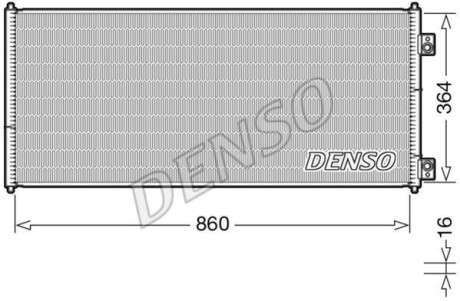 Радиатор кондиционера (Конденсатор) DENSO DCN10032