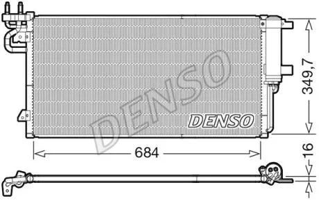 Радиатор кондиционера (Конденсатор) DENSO DCN10045