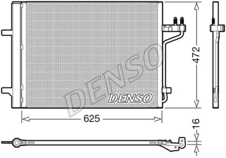 Радиатор кондиционера (Конденсатор) DENSO DCN10047