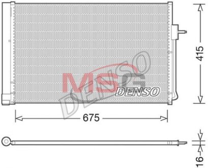 Радиатор кондиционера (Конденсатор) DENSO DCN15001