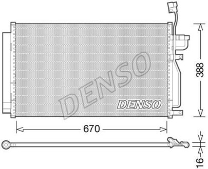 Радиатор кондиционера (Конденсатор) DENSO DCN15002