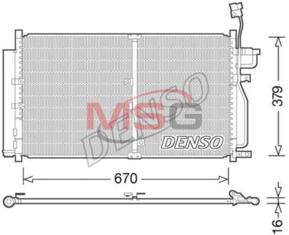 Радиатор кондиционера (Конденсатор) DENSO DCN15003