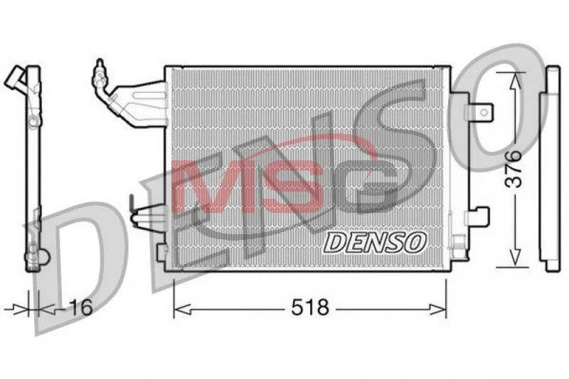 Радиатор кондиционера (Конденсатор) DENSO DCN16001 (фото 1)