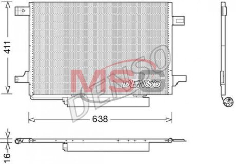 Радиатор кондиционера (Конденсатор) DENSO DCN17004