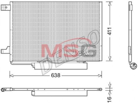 Радиатор кондиционера (Конденсатор) DENSO DCN17006