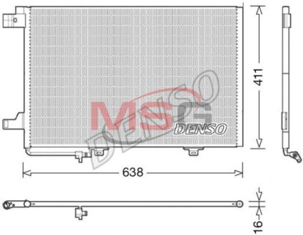 Радиатор кондиционера (Конденсатор) DENSO DCN17007