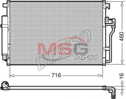 Радиатор кондиционера (Конденсатор) DENSO DCN17008