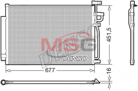 Радиатор кондиционера (Конденсатор) DENSO DCN20040