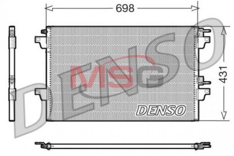 Радиатор кондиционера (Конденсатор) DENSO DCN23021 (фото 1)