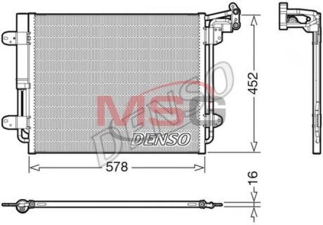 Радиатор кондиционера (Конденсатор) DENSO DCN32067