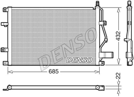 Радиатор кондиционера (Конденсатор) DENSO DCN33013