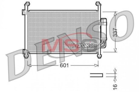 Радиатор кондиционера (Конденсатор) DENSO DCN40007