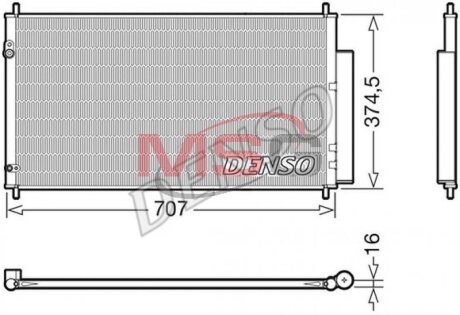 Радиатор кондиционера (Конденсатор) DENSO DCN40025