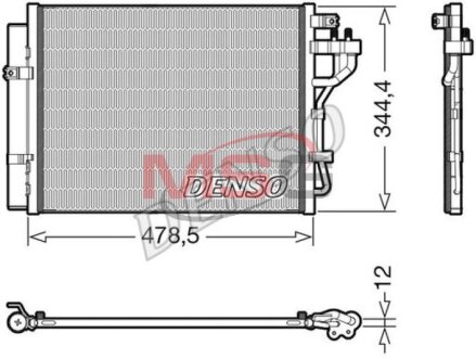 Радиатор кондиционера (Конденсатор) DENSO DCN43006