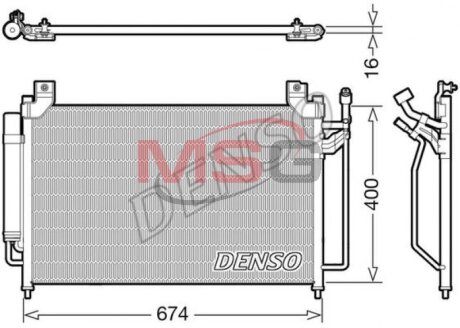 Радиатор кондиционера (Конденсатор) DENSO DCN44013